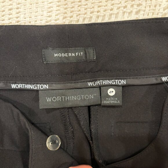 Worthington Black Dress Pant Trousers - Picture 2 of 3